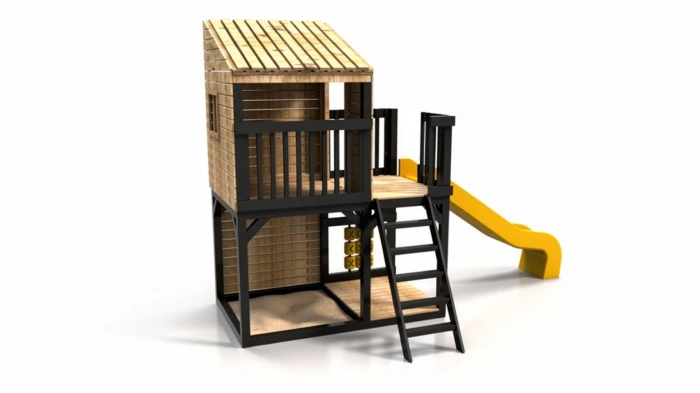 Spielplatz aus Holz kompakt