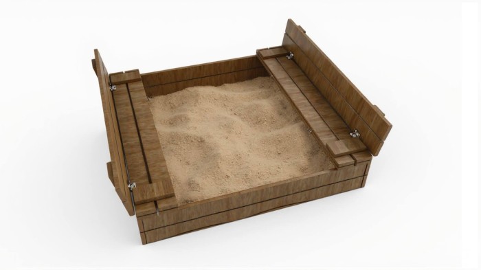 Sandkasten mit Sitzbank