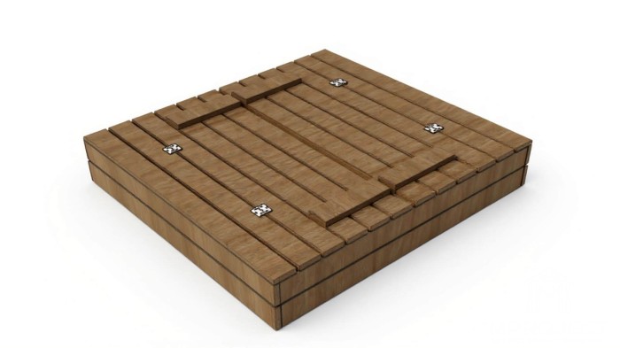 Sandkasten mit Sitzbank