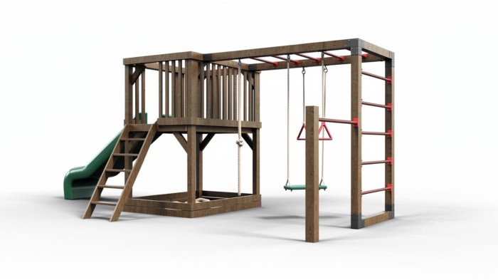 Spielplatz modern aus Holz