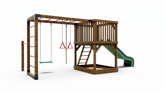 Spielplatz modern aus Holz